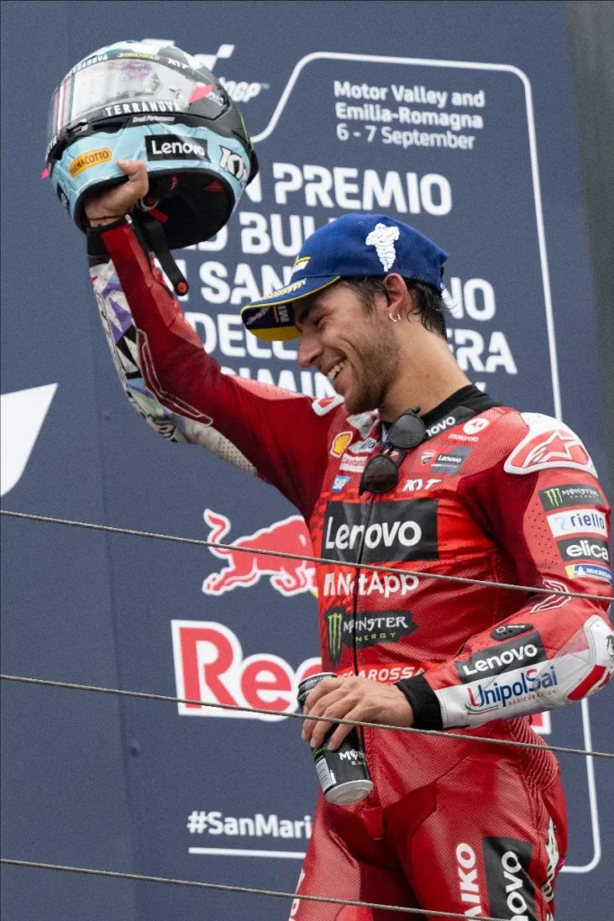 Enea Bastianini at San Marino podium