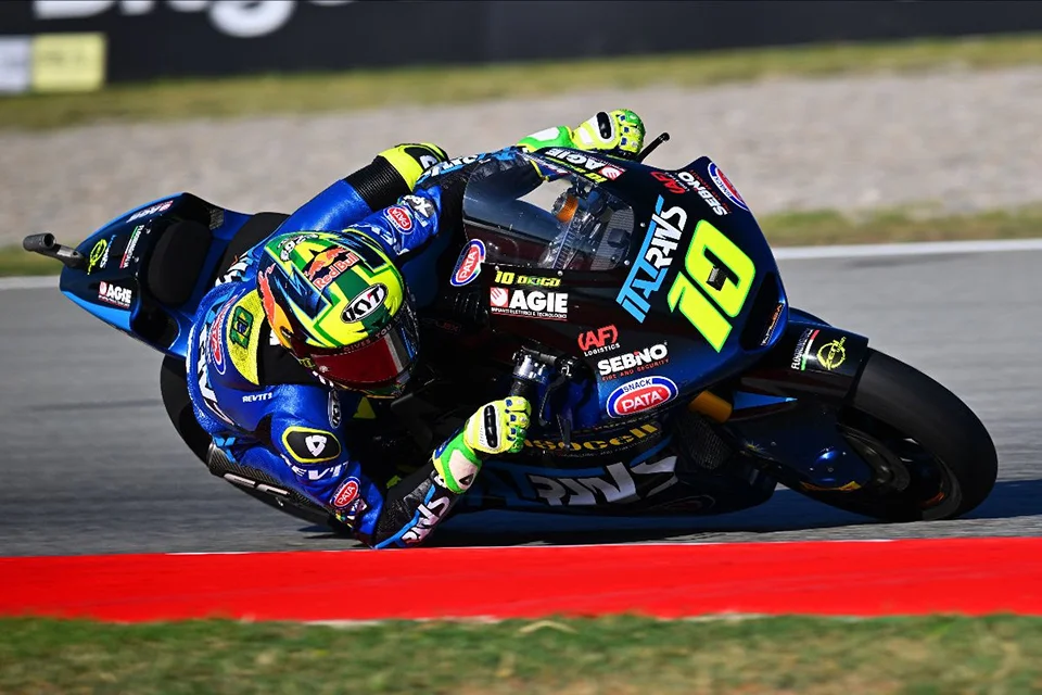 Diogo Moreira, racing at CatalanGP 2025