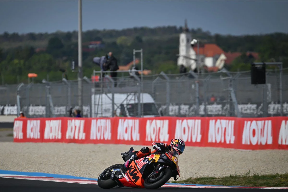 Enea Bastianini, racing at HungarianGP 2025