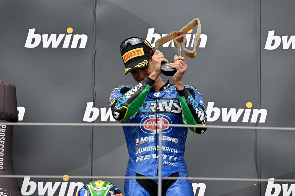 Diogo Moreira, winning at AustriaGP 2025