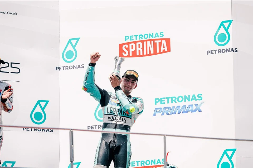 Adrian Fernandez got 3rd place in MalaysianGP 2025